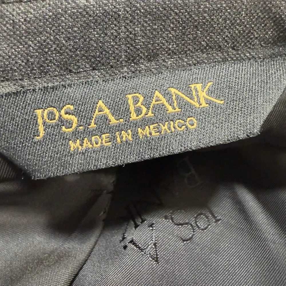 Jos A Bank Signature Gold Mitchell Mens 48L Wool 3 Button Blazer Charcoal Preppy